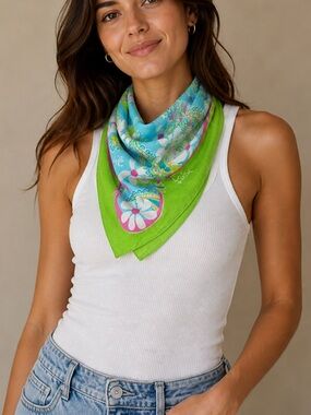 2004 Lilly Pulitzer for Ford Breast Cancer Awareness Bandana Scarf